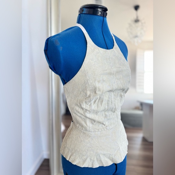 rebecca taylor leather halter top snake women’s size 0 - Picture 3 of 9